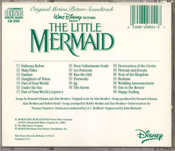 Soundtrack - The Little Mermaid CD Import