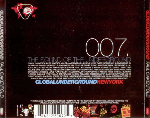Paul Oakenfold - Global Underground 007: New York Double CD Import