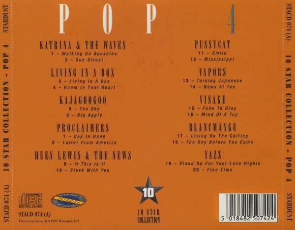 Various - 10 Star Collection - Pop 4 CD Import