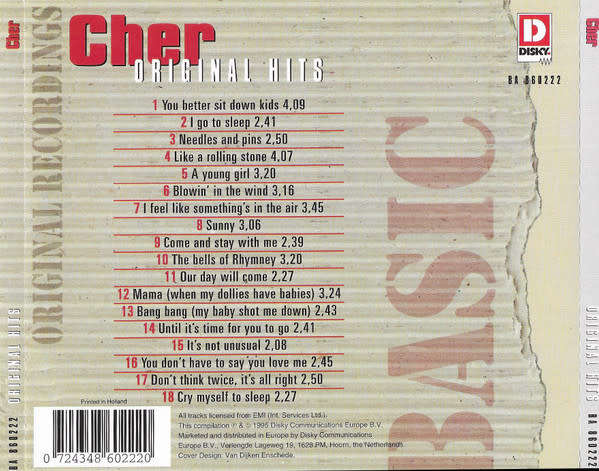 Cher - Original Hits CD Import