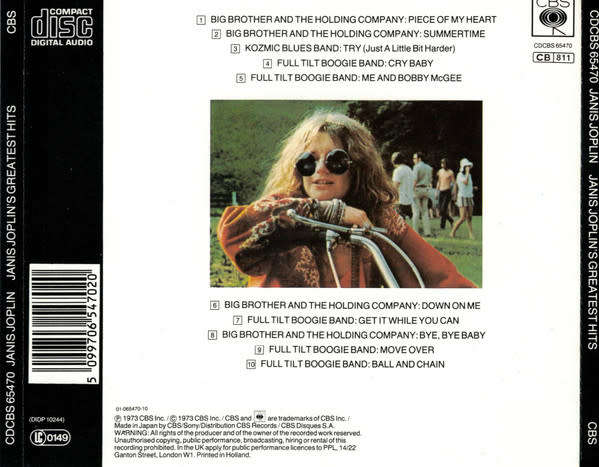 Janis Joplin - Greatest Hits CD Import