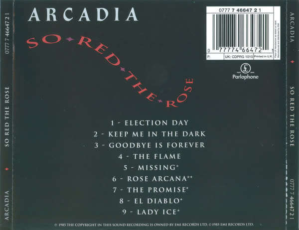 Arcadia - So Red the Rose CD Import Sealed