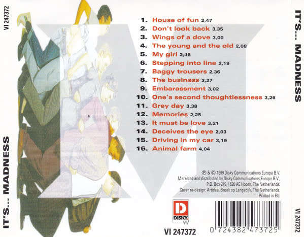 Madness - It`s... Madness CD Import