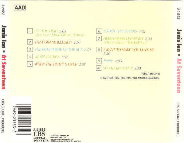 Janis Ian - At Seventeen CD Import