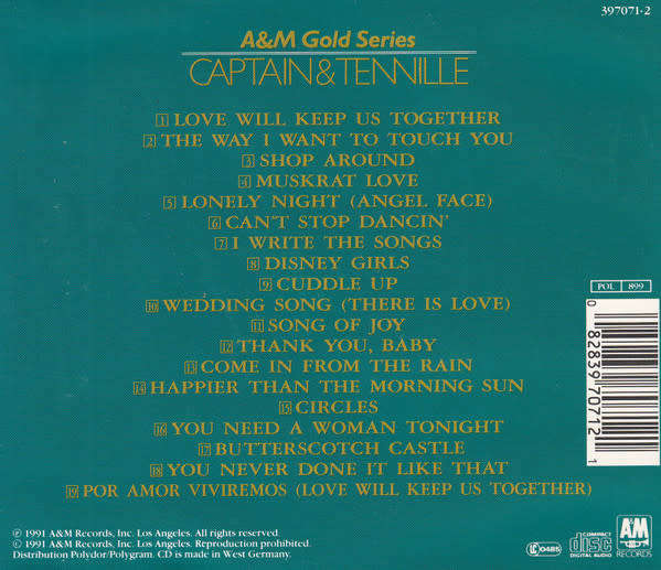 Captain & Tennille - A&M Gold Series CD Import