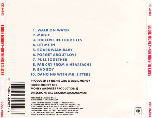 Eddie Money - Nothing To Lose CD Import