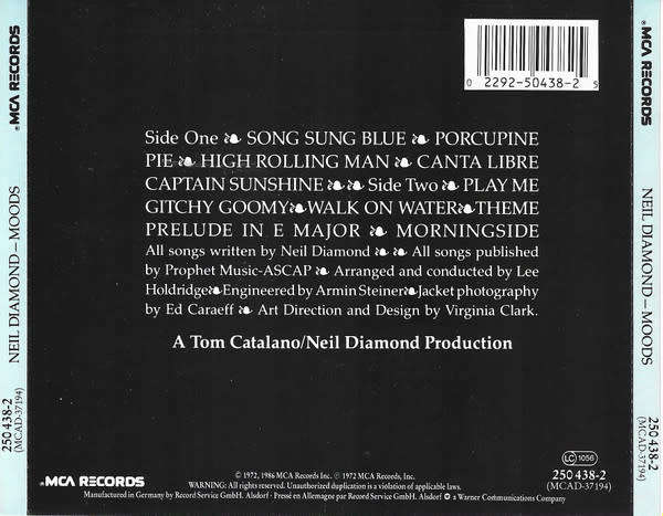 Neil Diamond - Moods CD Import