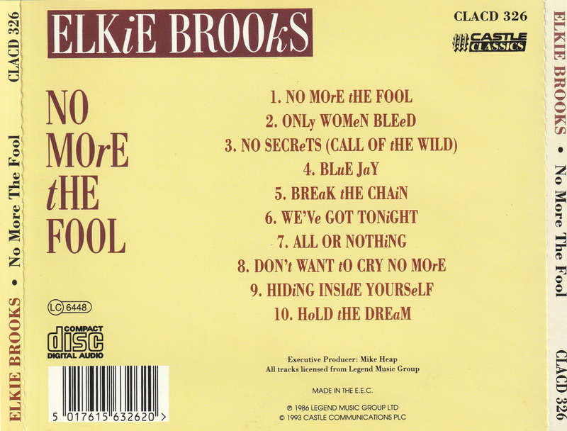 Elkie Brooks - No More The Fool CD Import