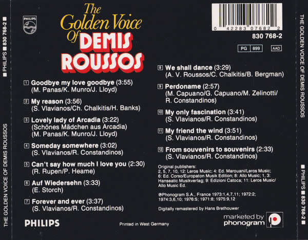 Demis Roussos - Golden Voice of CD Import