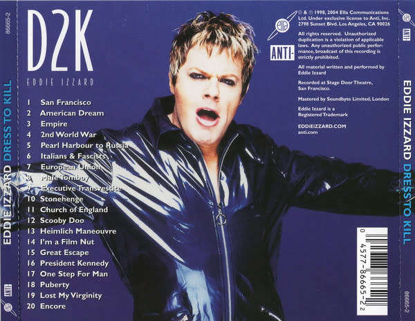 Eddie Izzard - Dress To Kill CD Import