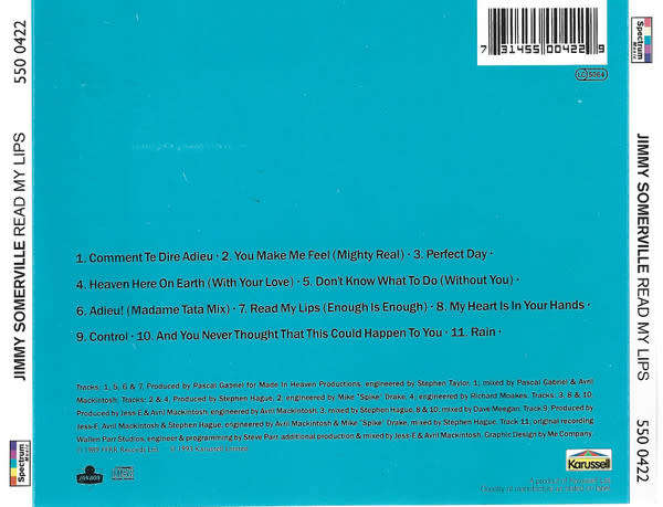 Jimmy Somerville - Read My Lips CD Import