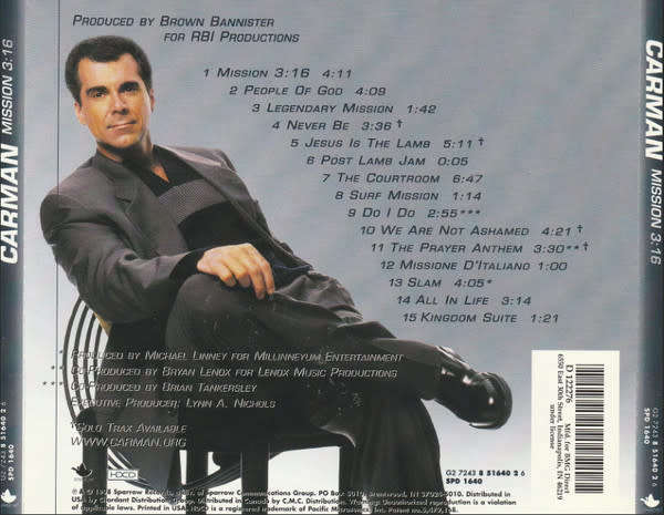Carman - Mission 3:16 CD Import