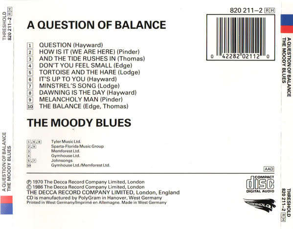 Moody Blues - A Question of Balance CD Import
