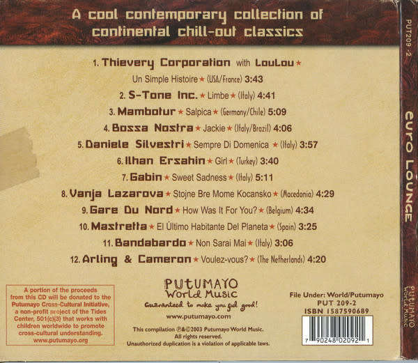 Various Putumayo - Euro Lounge CD Import