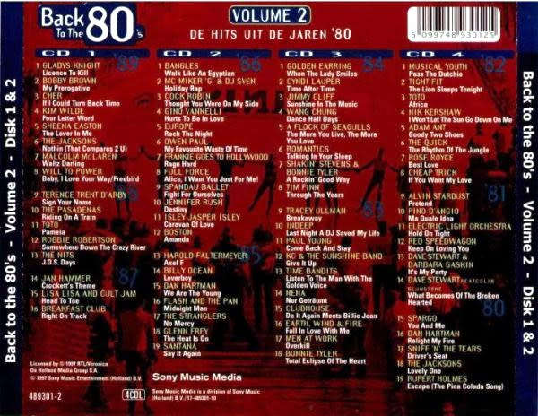 Various - Back To the 80's Volume 2 (De Hits Uit De Jaren '80) 4x CD Import
