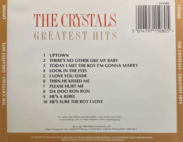 Crystals - Greatest Hits CD Import