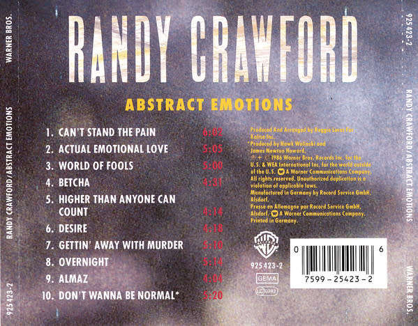 Randy Crawford - Abstract Emotions CD Import