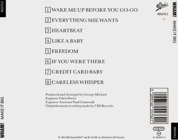Wham! - Make It Big CD Import