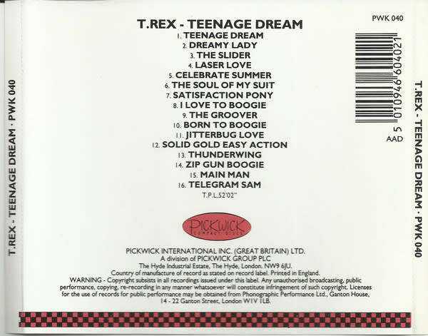 T. Rex - Teenage Dream CD Import