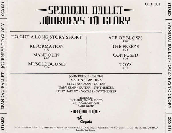 Spandau Ballet - Journeys To Glory CD Import