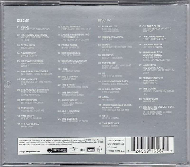 Various - 50 Years of the Greatest Hit Singles - Platinum Collection Double CD Import