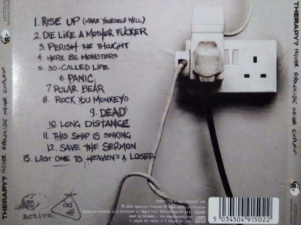 Therapy? - Never Apologise Never Explain CD Import