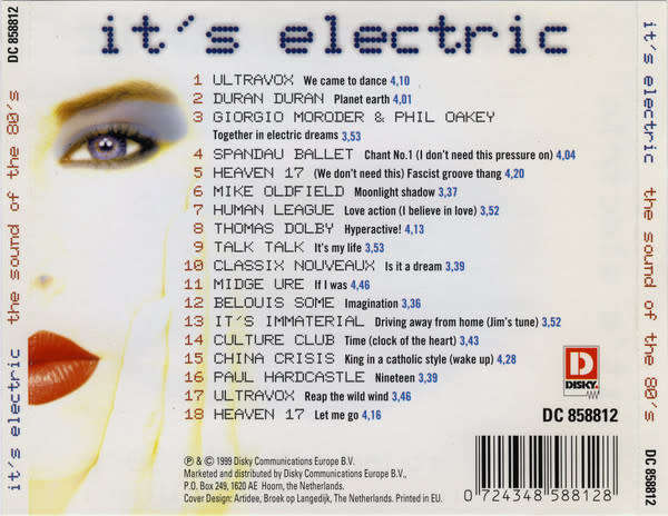 Various - It's Electric - Sound of the 80's CD Import