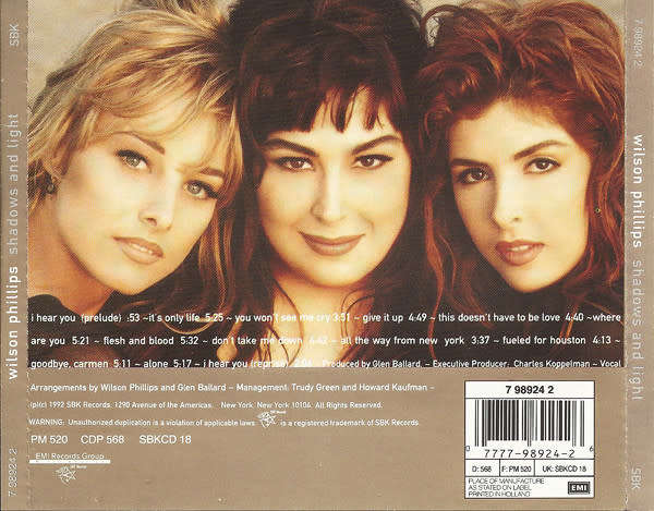Wilson Phillips - Shadows & Light CD Import