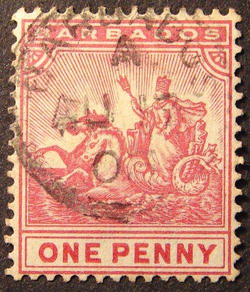 Barbados Collector one penny - fine used