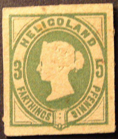 Heligoland RARE Embossed imprint stamp - MINT