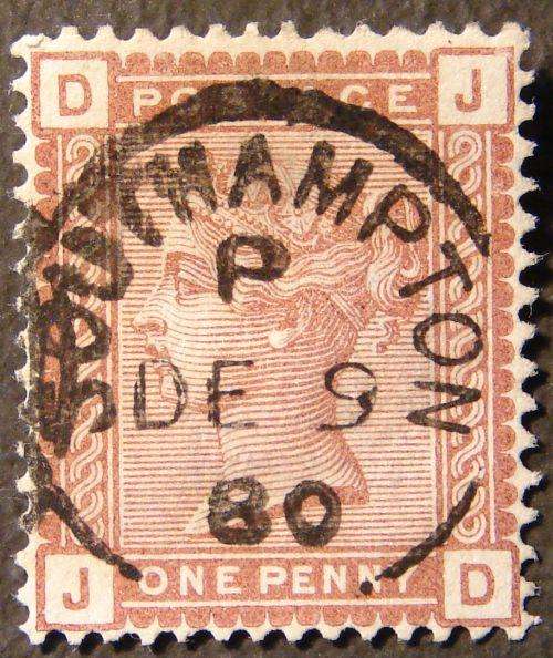 Queen Victoria 1d Brown SG166 - very fine used - CV R250