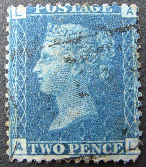 SUPERB 2D BLUE PLATE 13 FULL PERFS CLEAN BACK