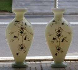 PAIR OF VICTORIAN GLASS VASES