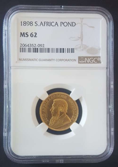 Scarce 1898 GOLD Pond NGC Graded  MS 62 High Grade