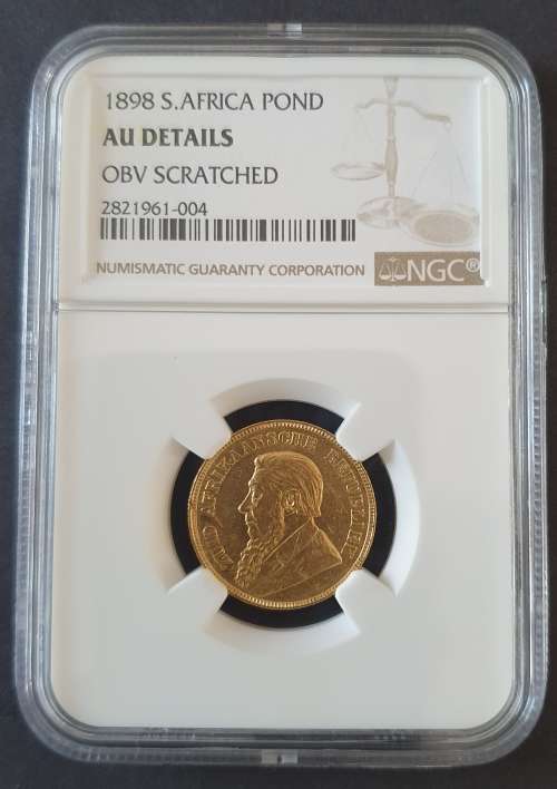 Scarce 1898 GOLD Pond NGC Graded AU Details