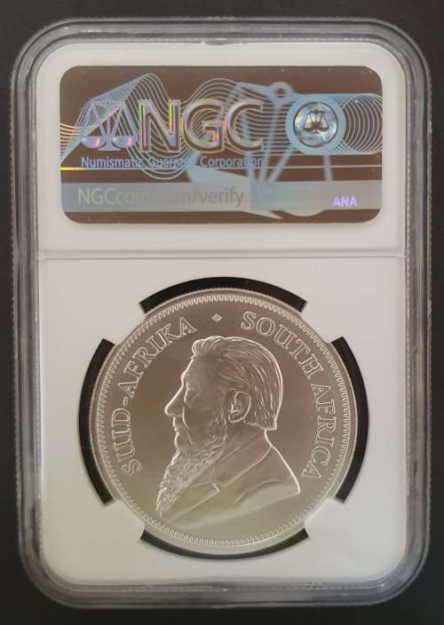 2018 Silver Proof Krugerrand NGC MS70 First Day Of Issue (Scarce Blue Label) Perfect