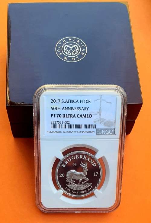 2017 Platinum Krugerrand NGC Graded PF70 Ultra Cameo (Perfect)