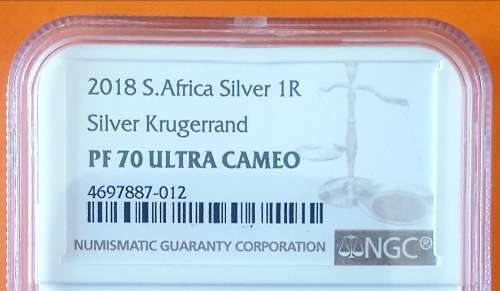 2018 Silver Krugerrand NGC PF70 ULTRA CAMEO - (Perfect)