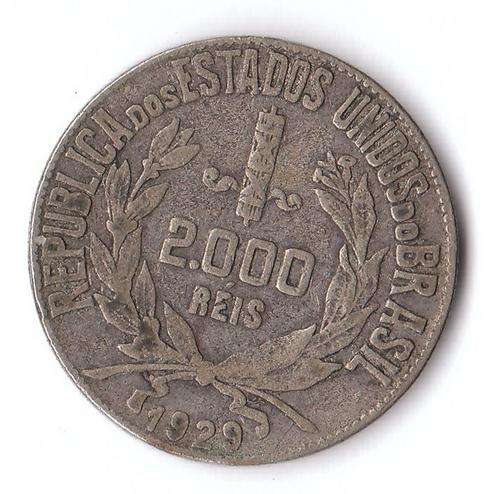 ***1929 BRASIL 2000 REIS - SILVER .500*** @ CRAzzy R1