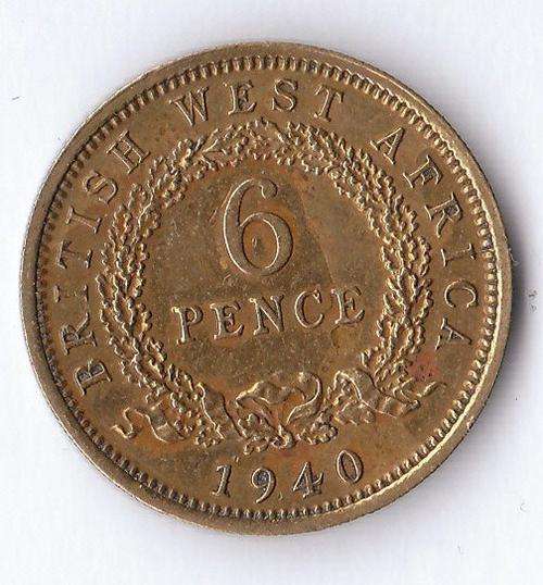 #SCARCE# 1940 BRITISH WEST AFRICA 6 PENCE @ CRAzzy R1