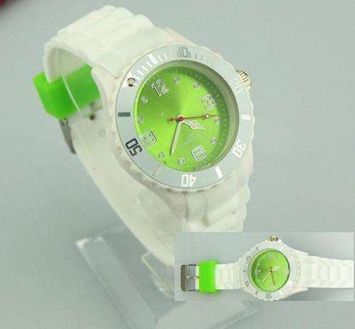 Green Face Ice style watch