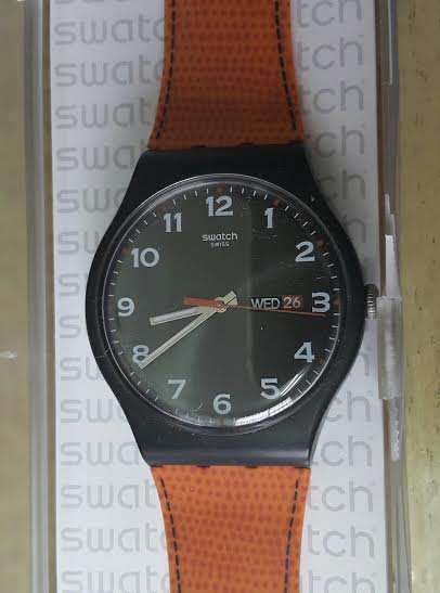 Orange with Black Face Swatch watch SUOB709 FREE SHIPPING