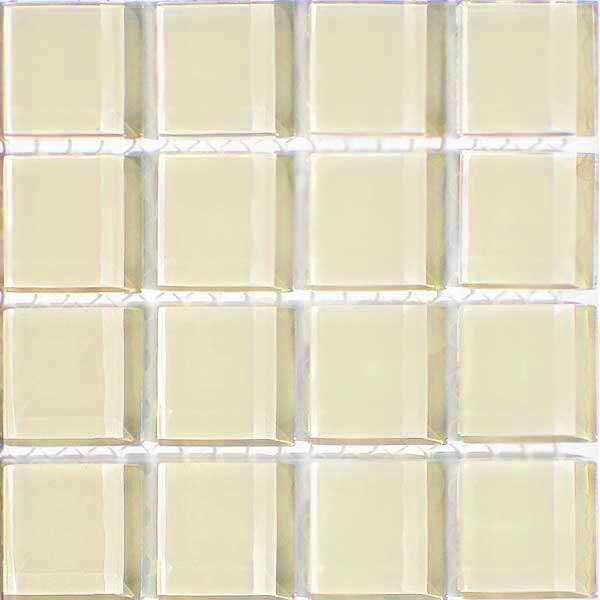 Crystal Glass Mosaic Tiles 23mm x 23mm - SANDSTONE