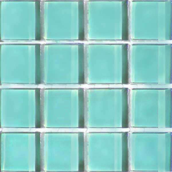 Crystal Glass Mosaic Tiles 23mm x 23mm - TEAL GREEN