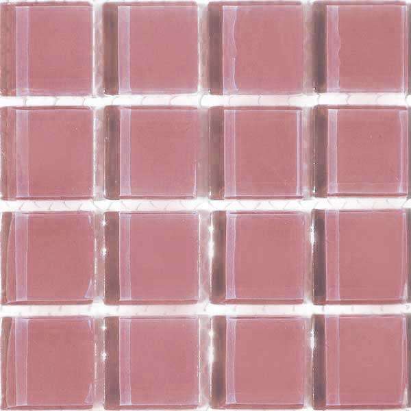 Crystal Glass Mosaic Tiles 23mm x 23mm - DUSTY PINK