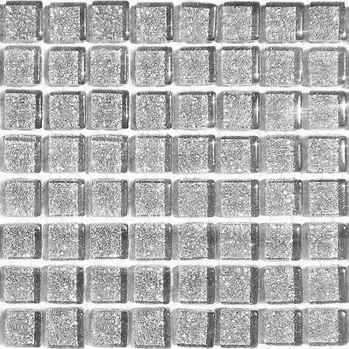 Crystal Glass Mosaic Tiles Mini Glitter 10 x 10 - SILVER