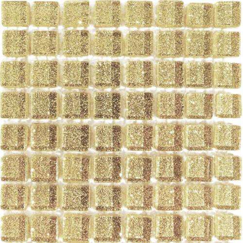 Crystal Glass Mosaic Tiles Mini Glitter 10 x 10 - IVORY