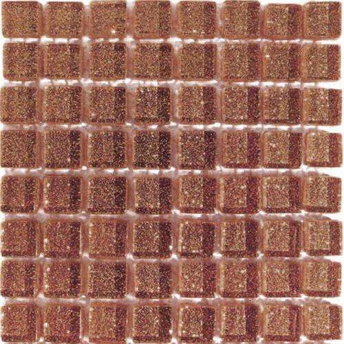 Crystal Glass Mosaic Tiles Mini Glitter 10 x 10 - COPPER