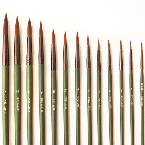 NYLON ROUND BRUSH (GREEN HANDLE) - SIZE 5/0