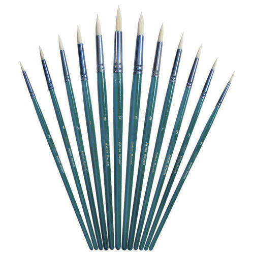 WHITE NYLON ROUND BRUSH (BLUE HANDLE) - SIZE 5/0